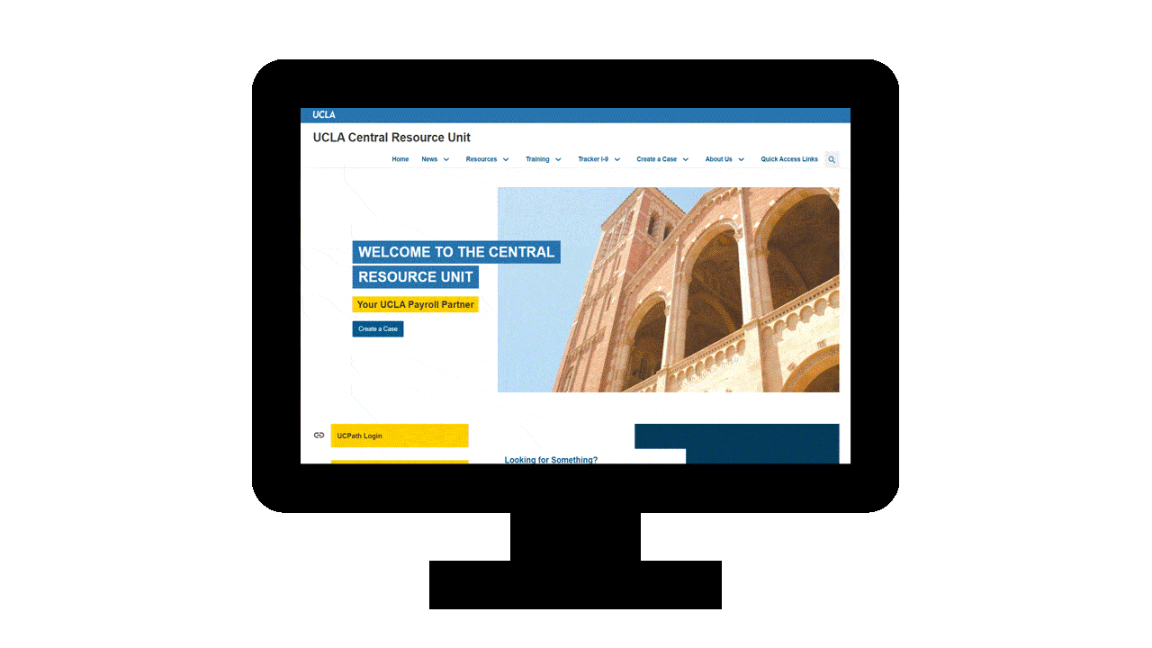 GIF: Scrolling view of cru.ucla.edu homepage